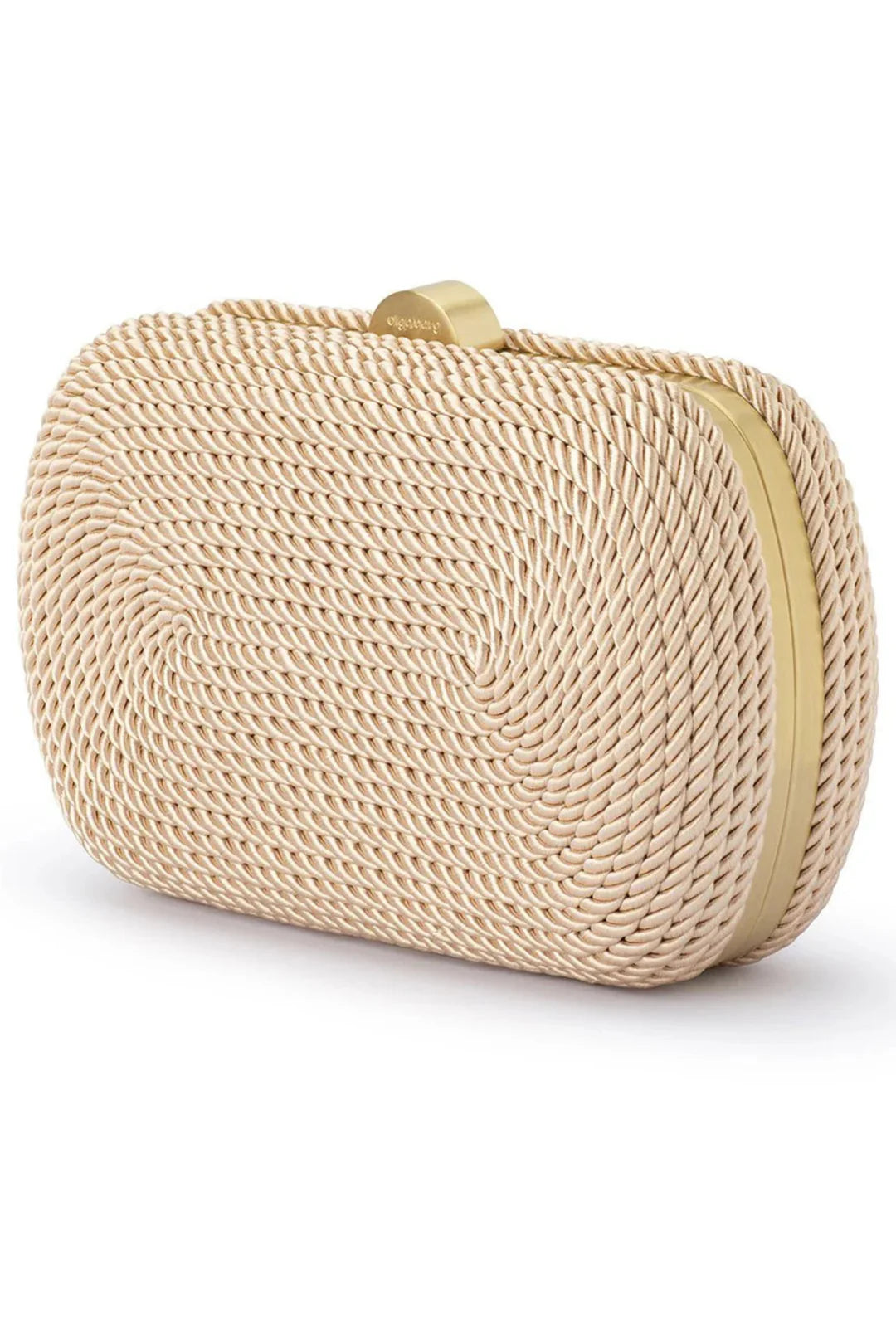 Olga Berg Martina Coiled Rope Clutch | Natural