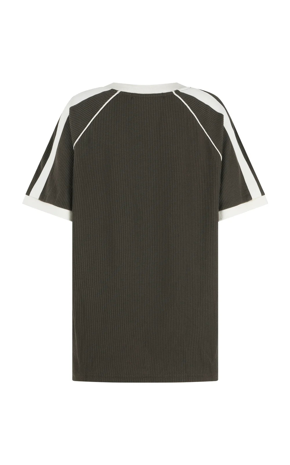 Araminta James James College Waffle Tee | Washed Black || PRE_ORDER ETA 17/10/2026