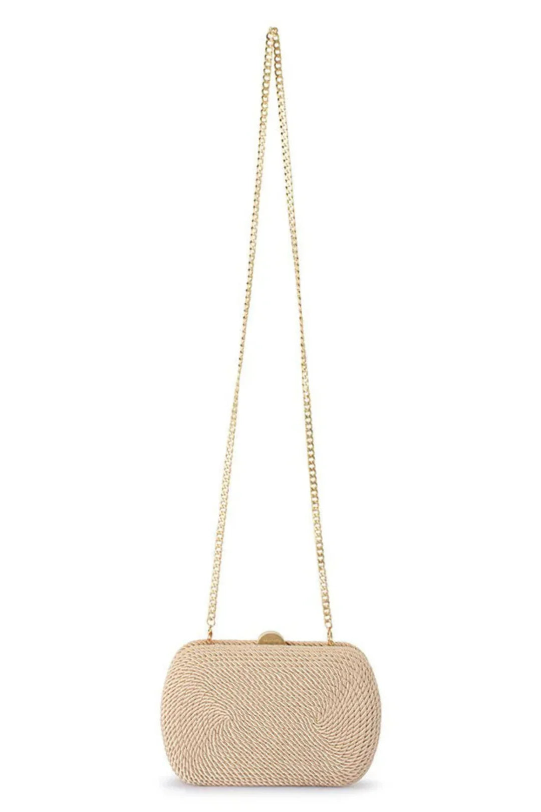 Olga Berg Martina Coiled Rope Clutch | Natural