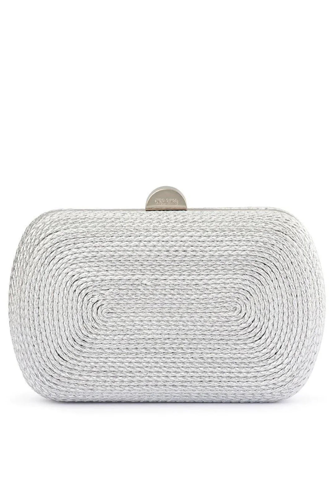 Olga Berg Martina Coiled Rope Clutch | Silver