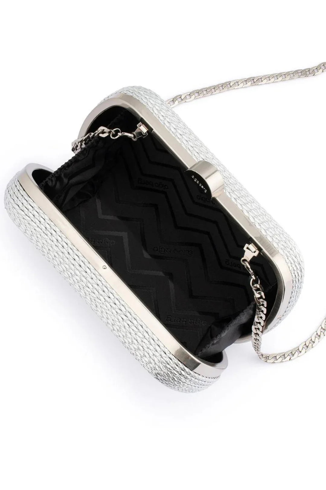Olga Berg Martina Coiled Rope Clutch | Silver
