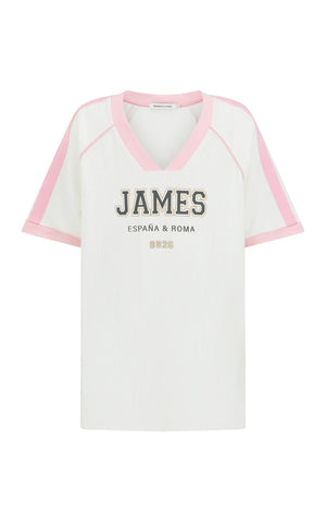 Araminta James James College Waffle Tee | Snow  || PRE_ORDER ETA 17/10/2026