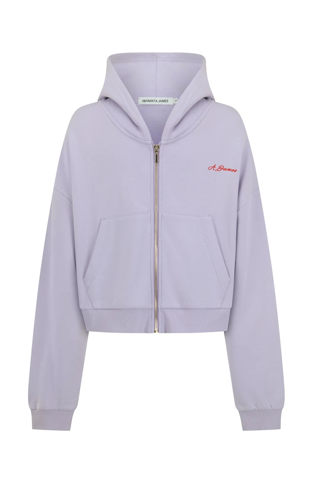 Araminta James A James Zip Thru Hoodie | Lavender  || PRE_ORDER ETA 17/10/2026