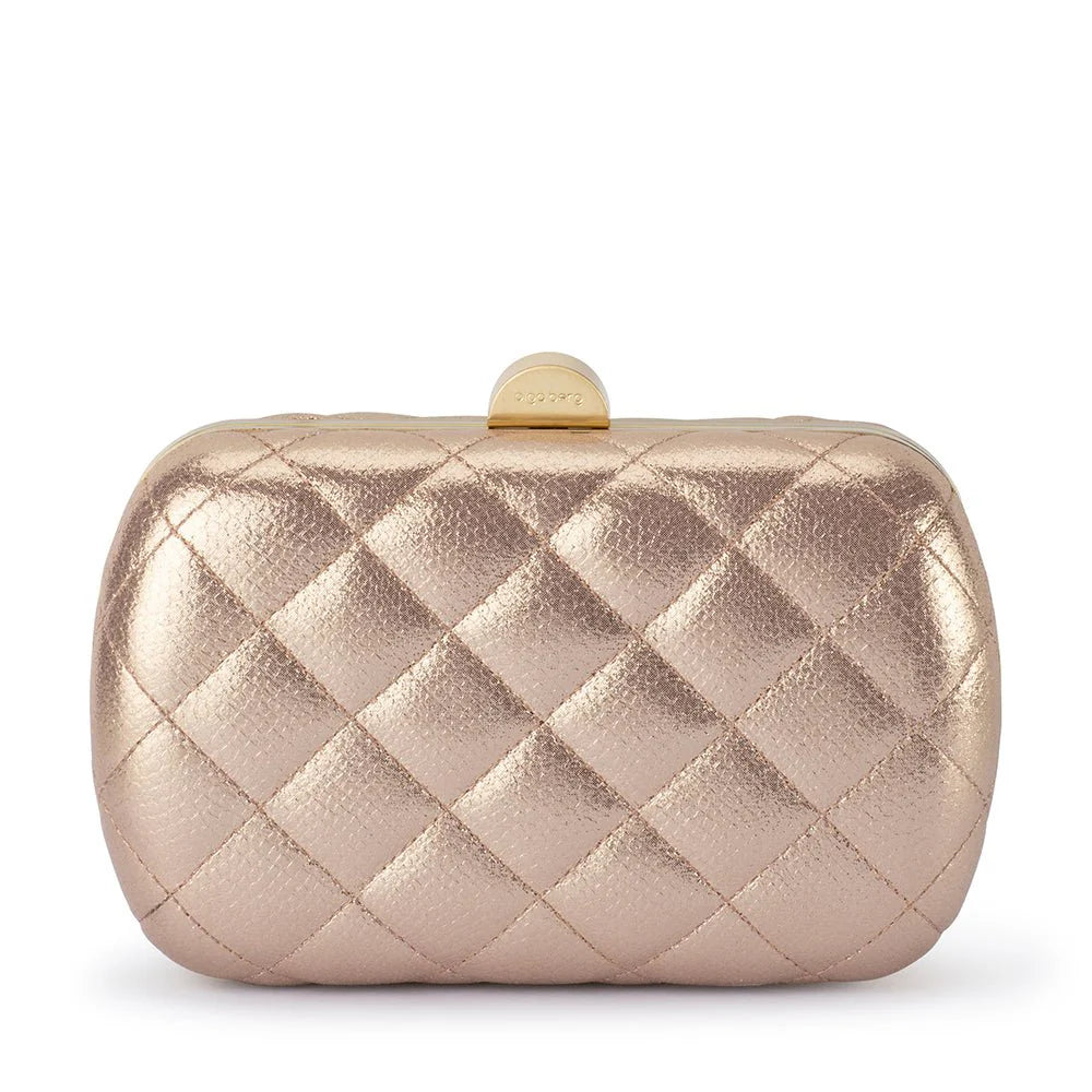 Olga Berg Zoey Quilted Clutch | Blush