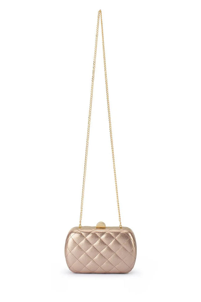 Olga Berg Zoey Quilted Clutch | Blush