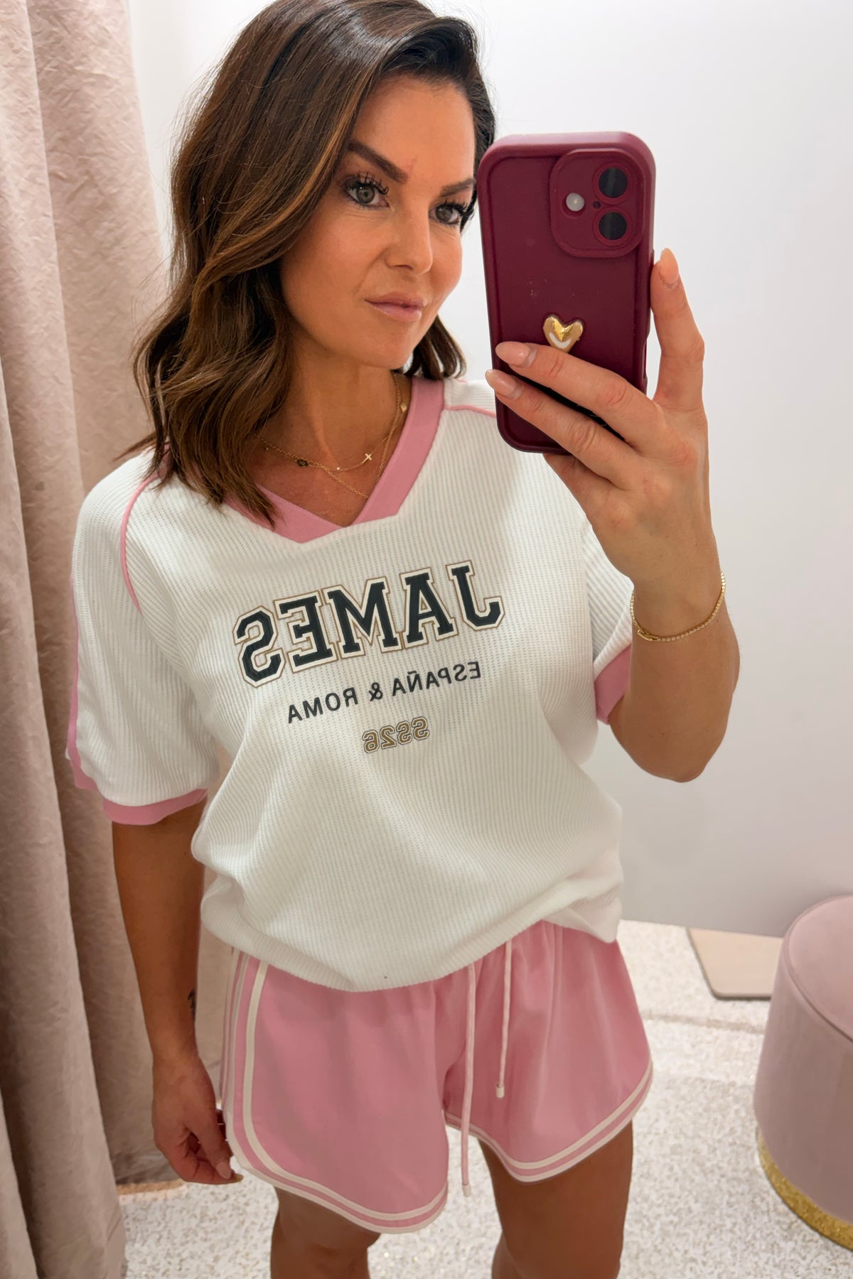 Araminta James James College Waffle Tee | Snow
