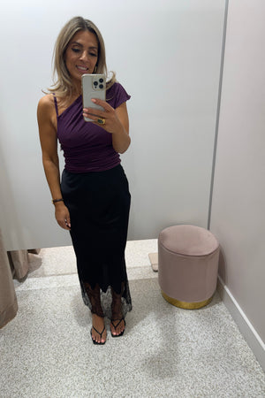 Madison The Label Charlotte Top | Aubergine