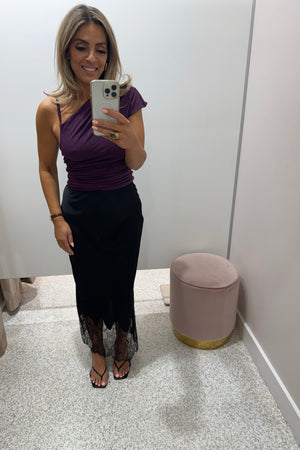 Madison The Label Charlotte Top | Aubergine