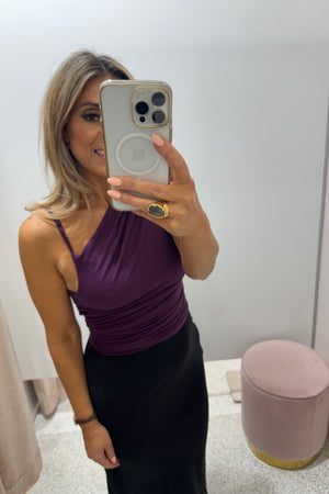 Madison The Label Charlotte Top | Aubergine