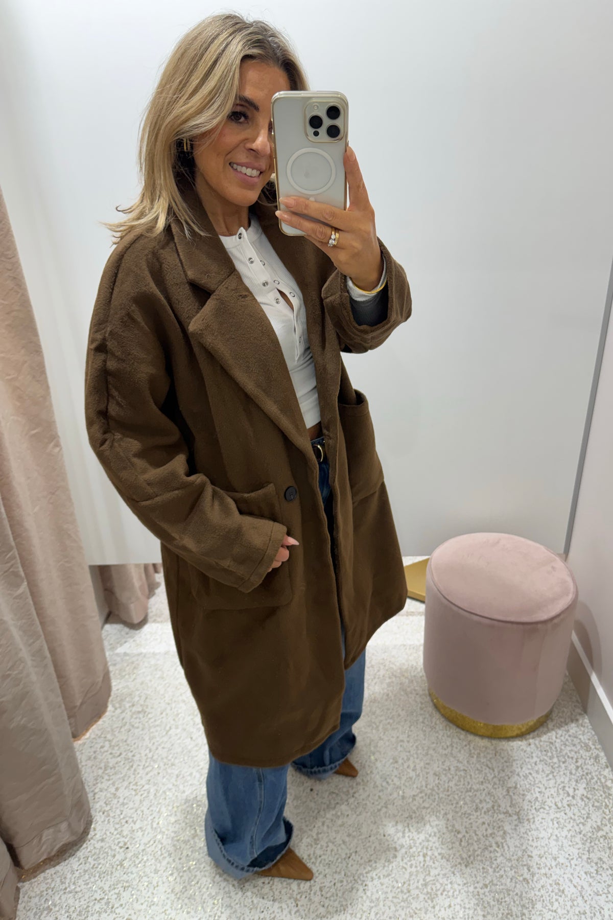 Chosen By Fifi & Annie The Boyfriend Coat | Walnut