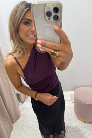 Madison The Label Charlotte Top | Aubergine