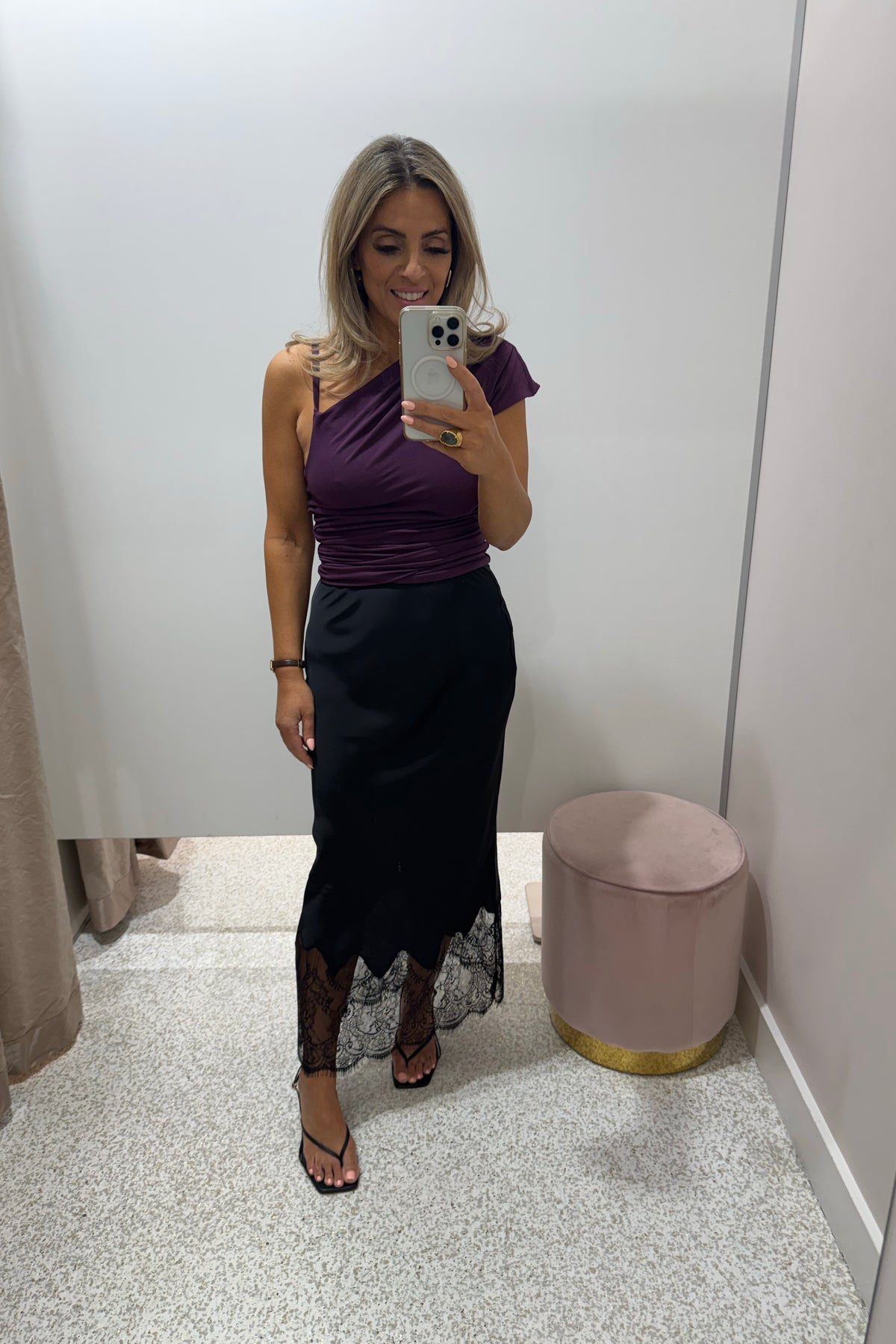 Madison The Label Charlotte Top | Aubergine