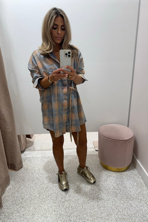 Summi Summi Pip Shirt Dress| Aperol Check