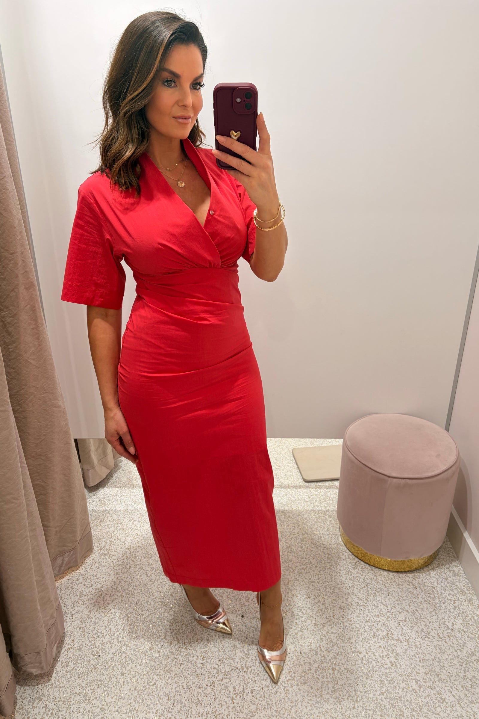 Chosen By Fifi & Annie The Marcelle Midi Dress | Poppy