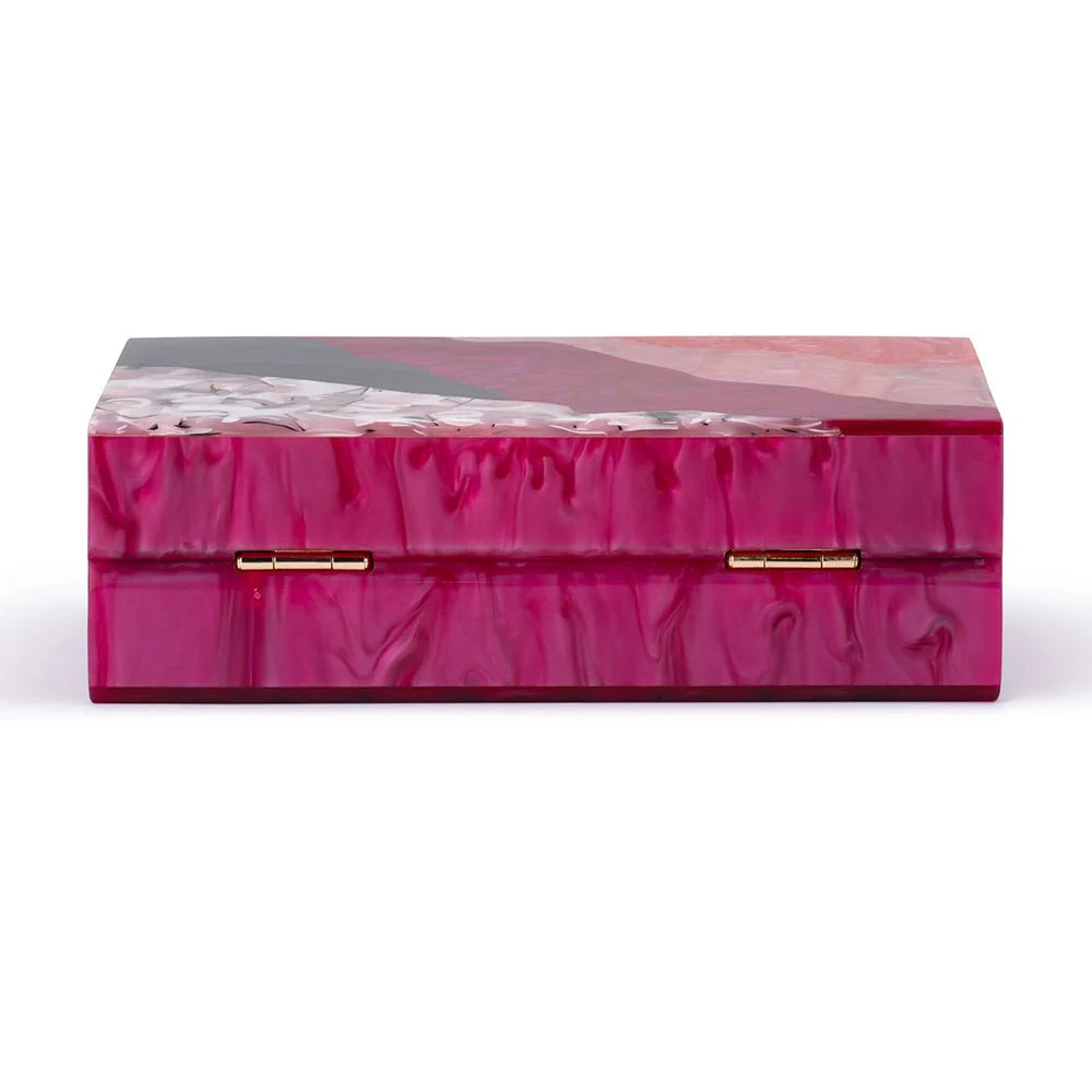 Olga Berg The Fleur Acrylic Top Handle Clutch Bag | Pink