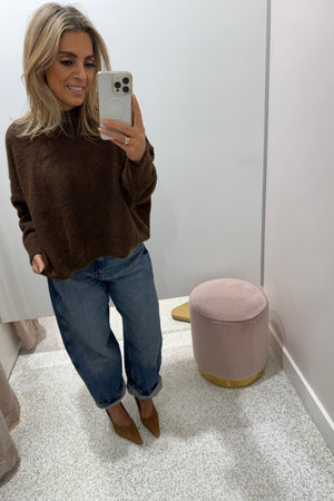 Chosen By Fifi & Annie The Oversized Knitted Sweater | Chocolate Marle