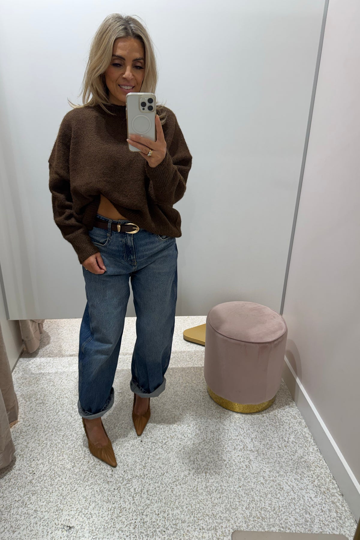 Chosen By Fifi & Annie The Oversized Knitted Sweater | Chocolate Marle