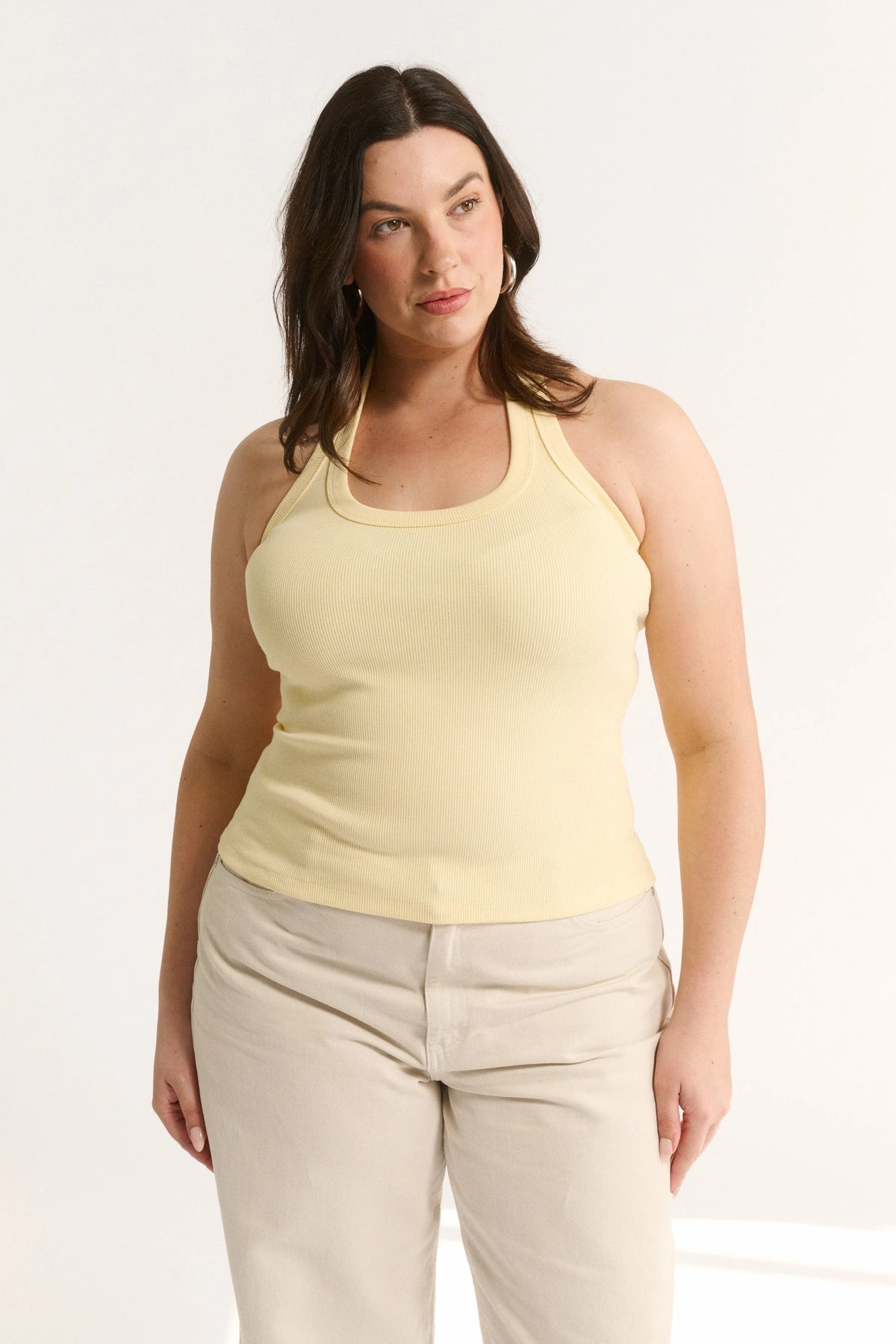Primi Harmony Halter Neck Tank | Buttermilk || PRE_ORDER ETA 27/10/2026