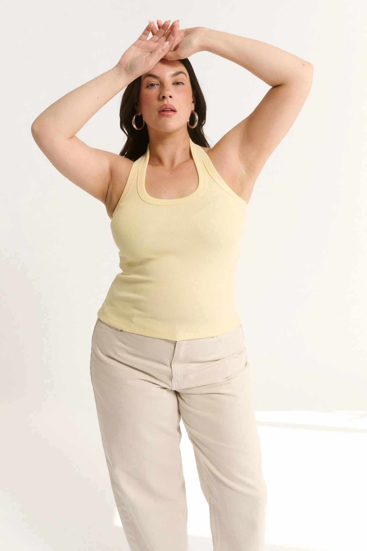 Primi Harmony Halter Neck Tank | Buttermilk || PRE_ORDER ETA 27/10/2026