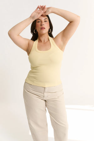 Primi Harmony Halter Neck Tank | Buttermilk || PRE_ORDER ETA 27/10/2026