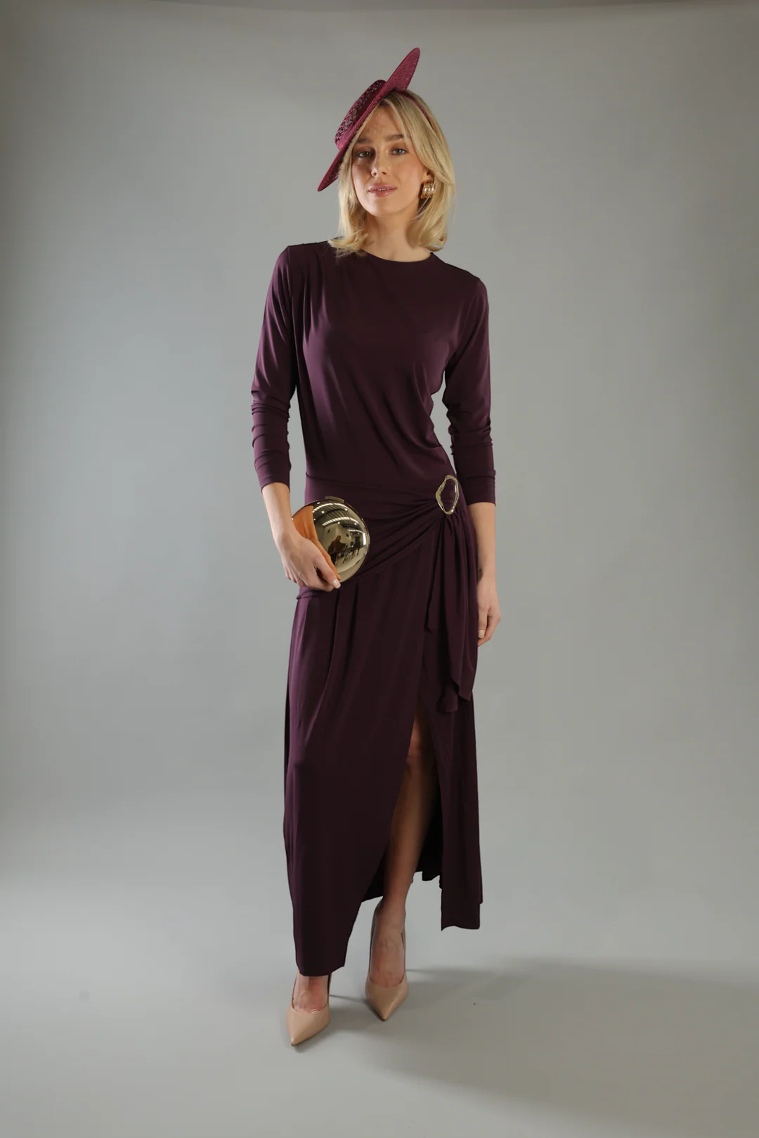 Morgan & Taylor Cassy Boater | Dark Cherry Red