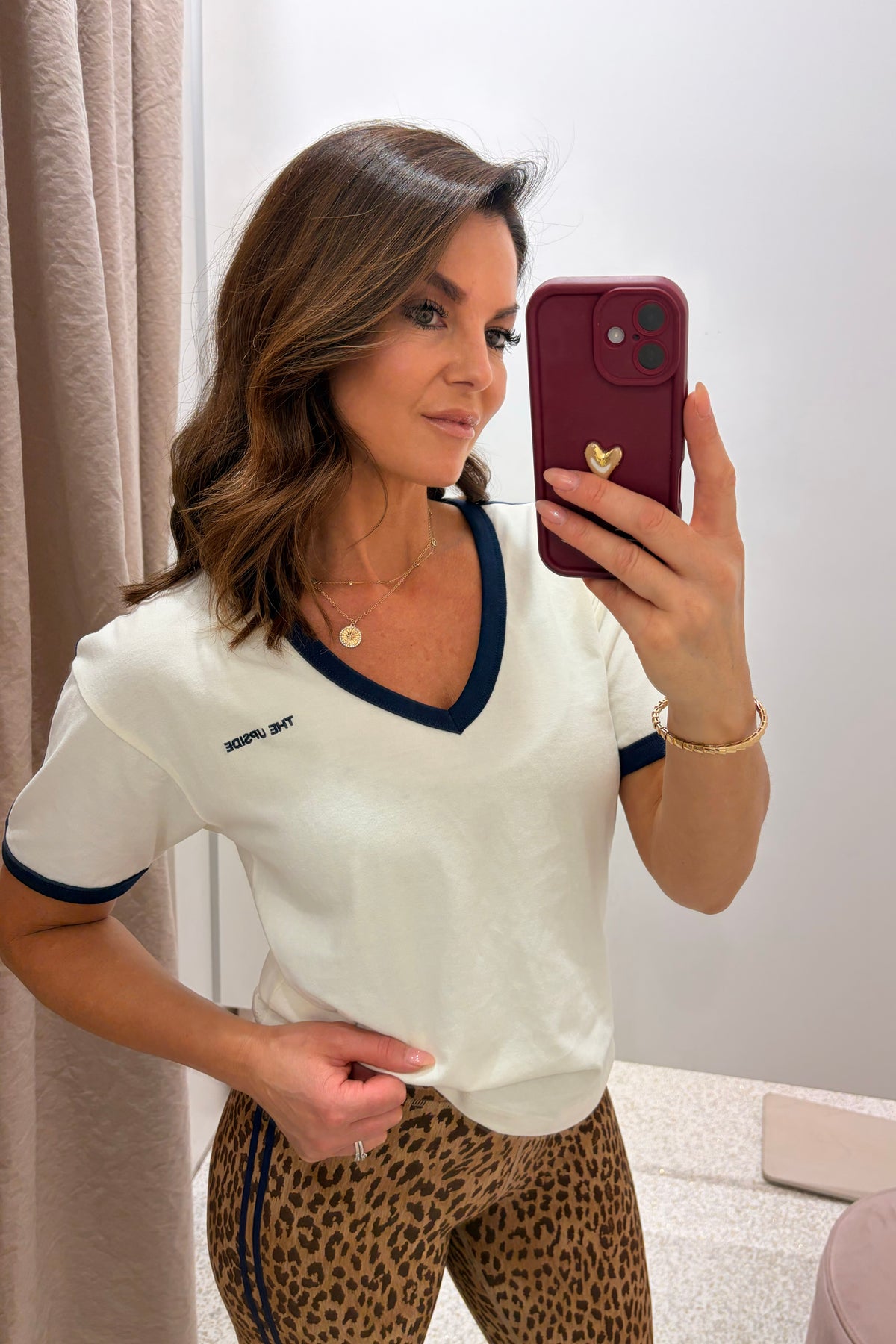 The Upside Ellery V Neck Tee | Coconut
