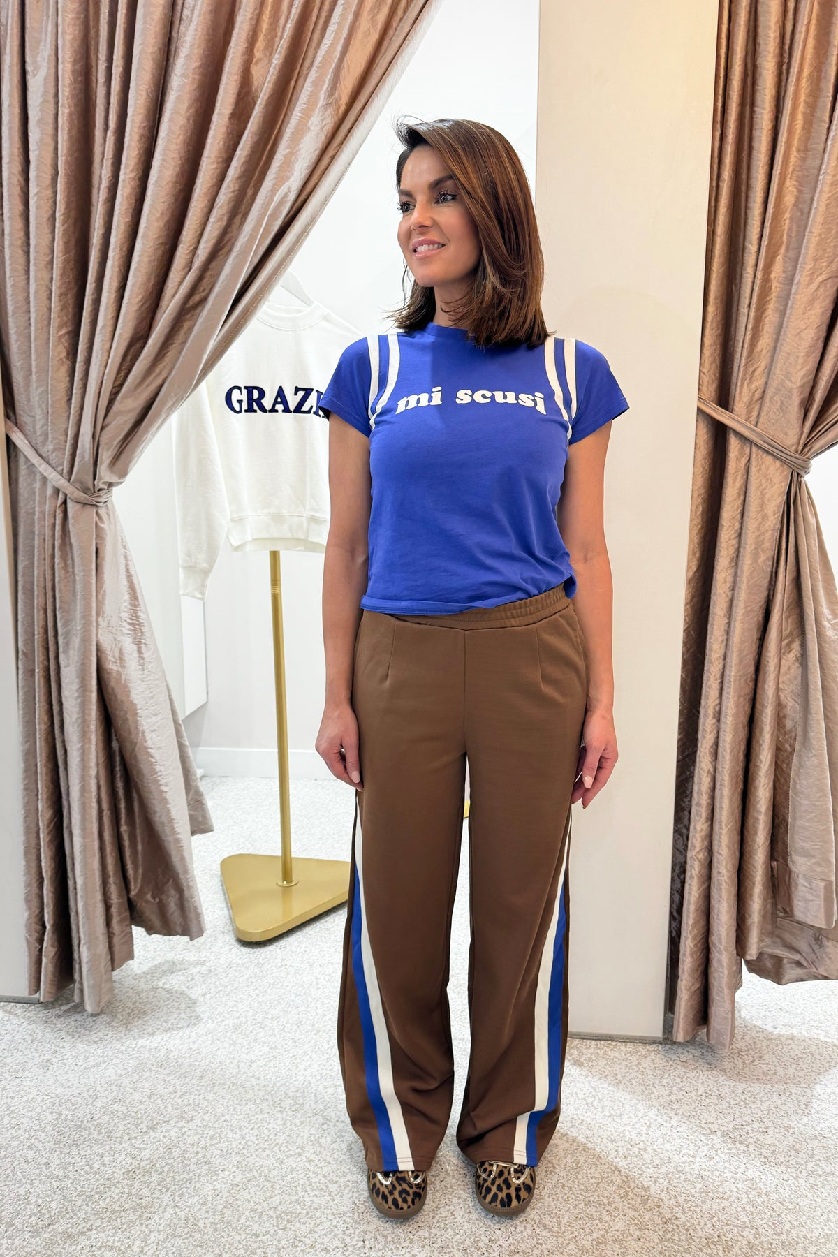 Araminta James Mi Scui Baby Tee | Ultramarines