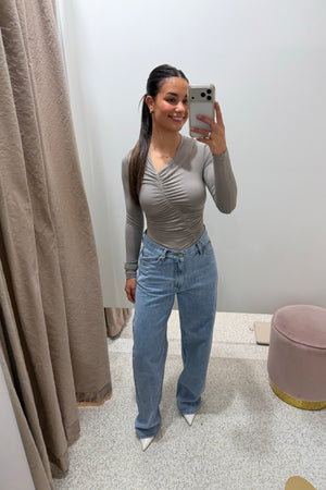 Bayse Brand Kelsie Bodysuit | Dove Grey