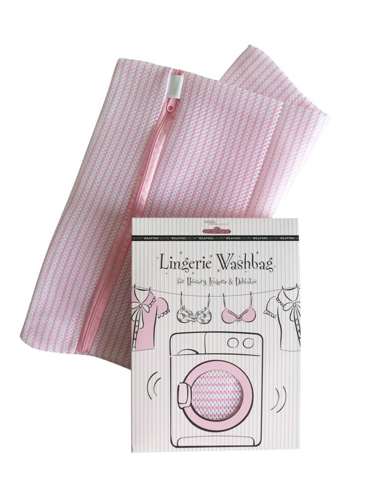 Secret Weapons Lingerie Wash Bag | White/Pink