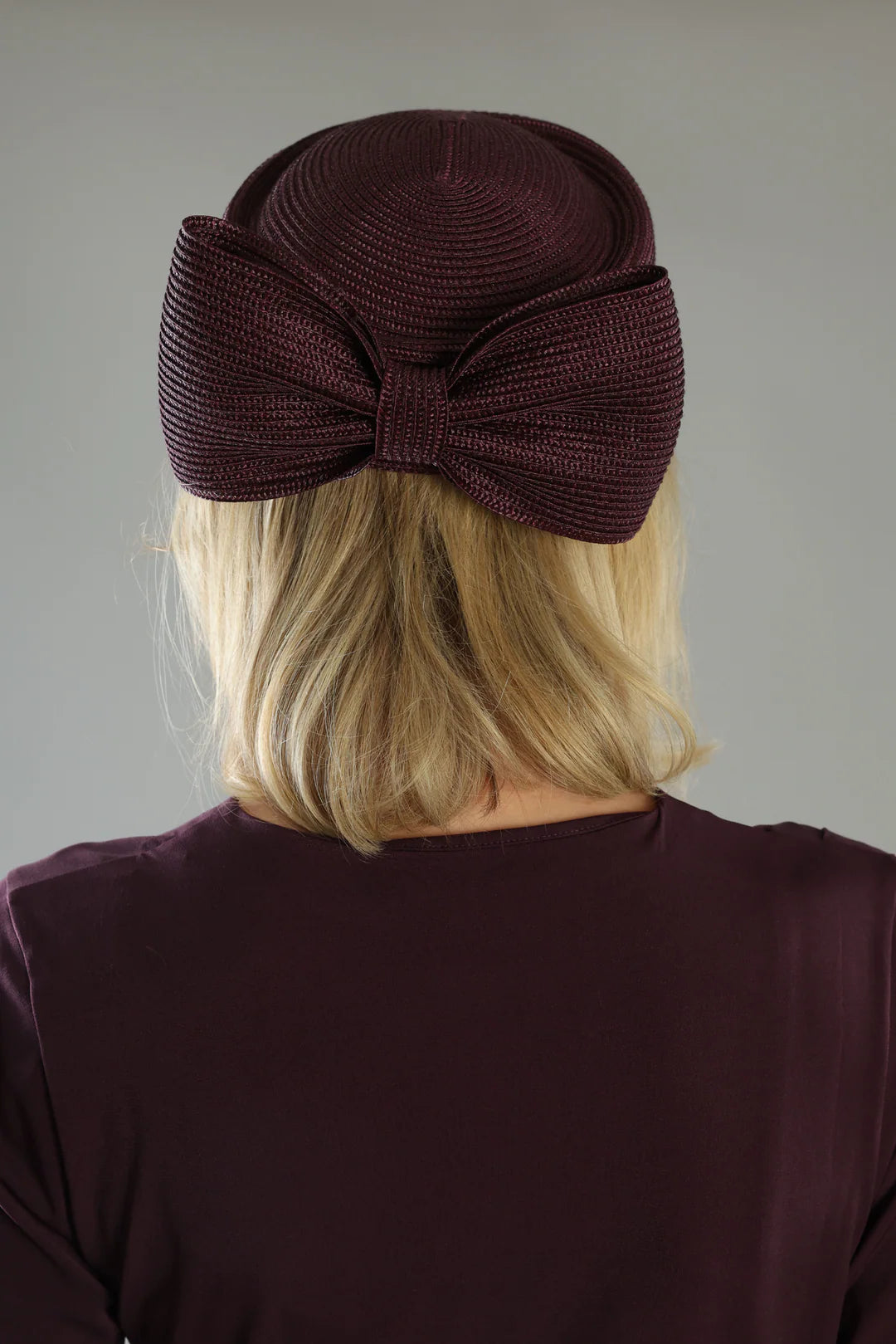 Morgan & Taylor Tara Racewear Pillbox Hat | Dark Cherry Red