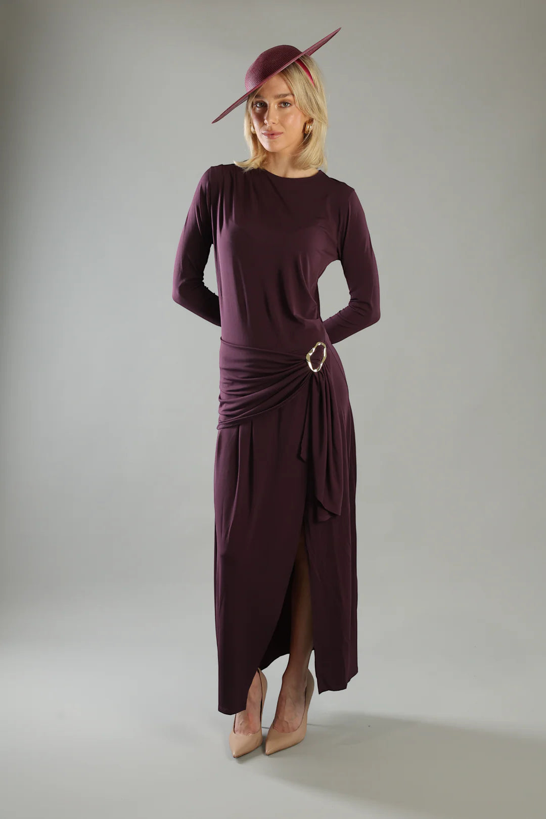 Morgan & Taylor Mona Plate Hat | Burgundy Red