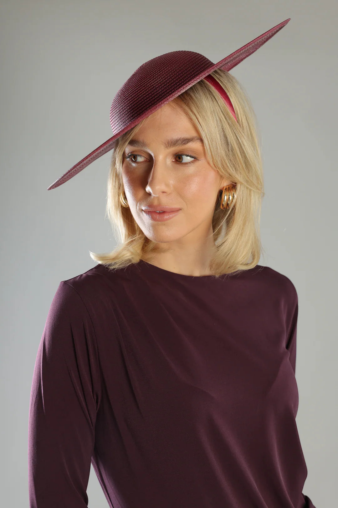 Morgan & Taylor Mona Plate Hat | Burgundy Red