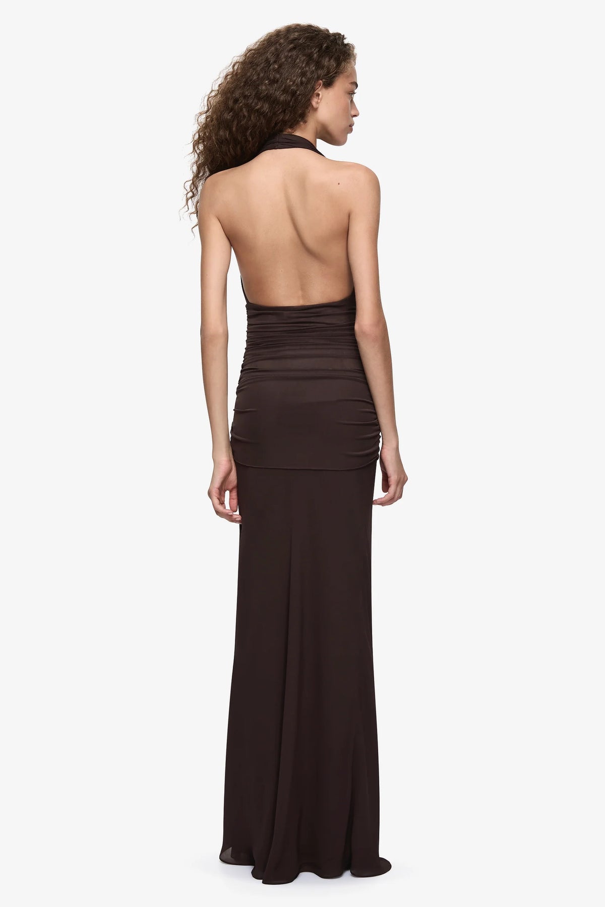 Bec + Bridge Cassis Drape Maxi Dress | Chocolate