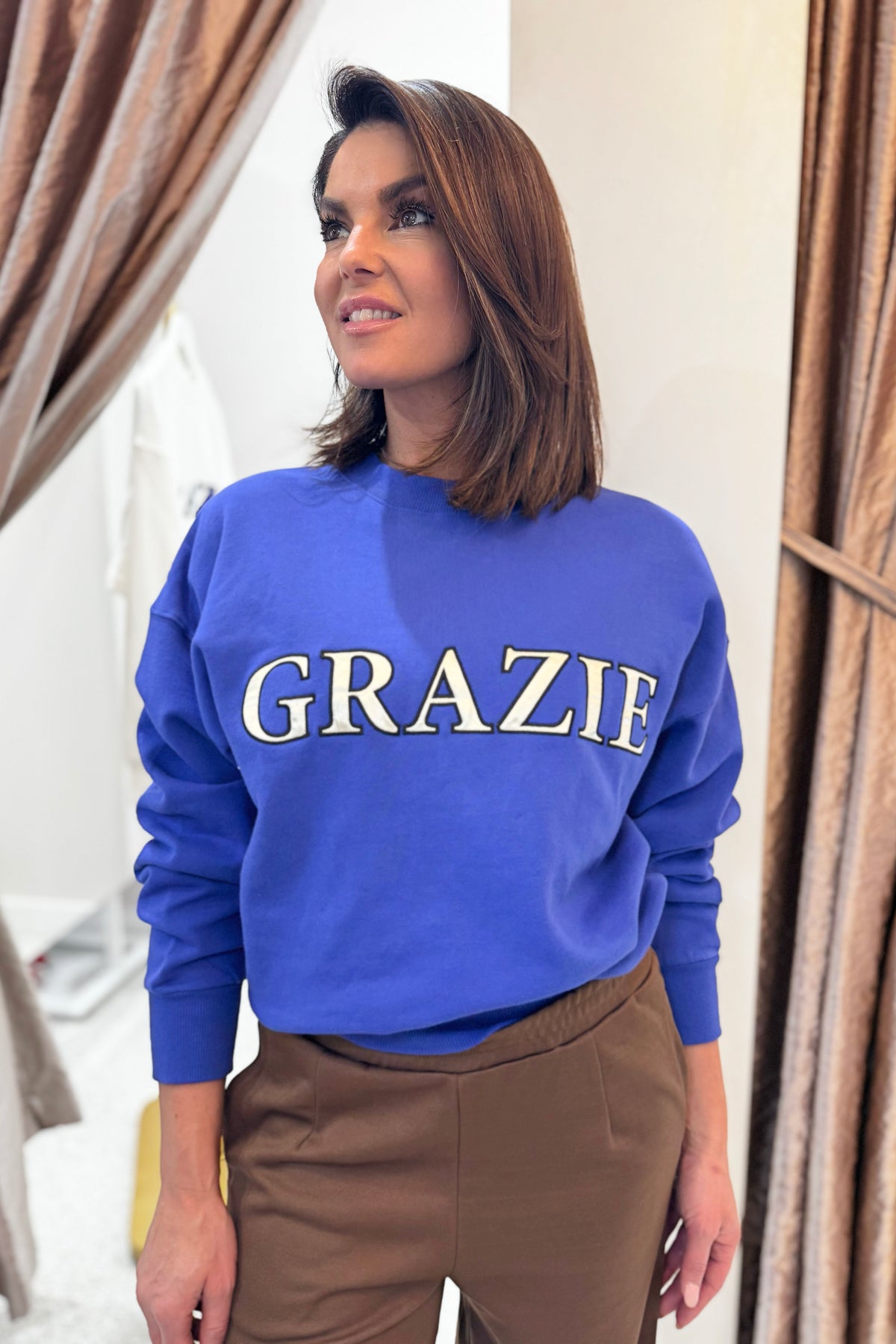 Araminta James Grazie Sweatshirt | Ultramarine
