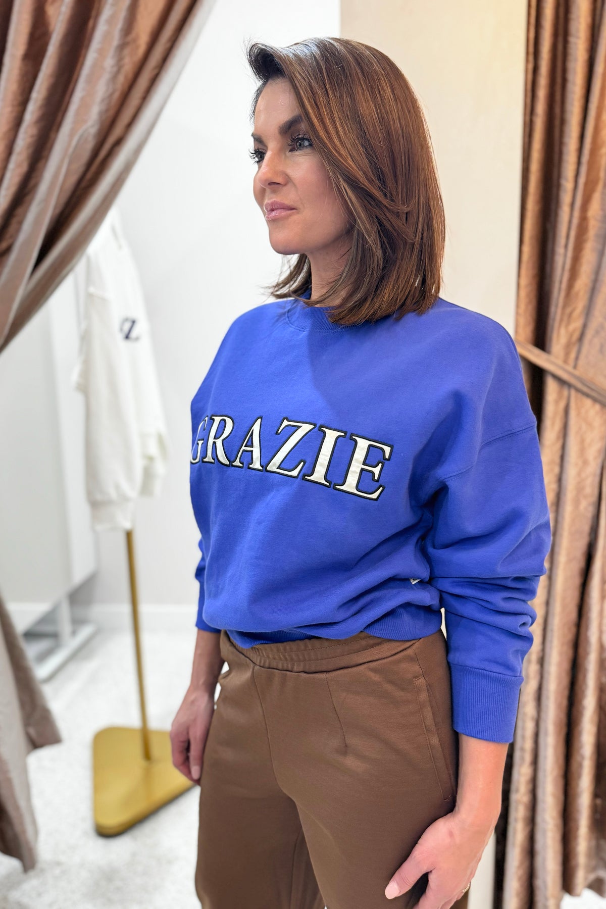 Araminta James Grazie Sweatshirt | Ultramarine