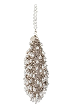 Olga Berg The Jaden Pearl Chainmail Bag | Silver || Pre_ Order ETA 4/10/2026