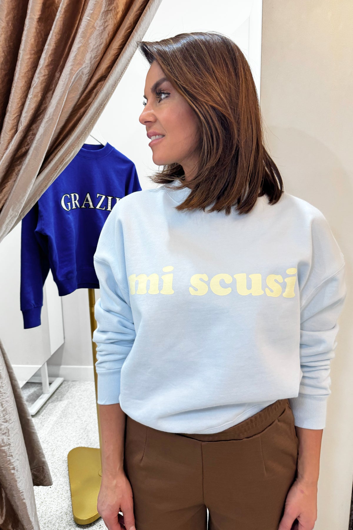 Araminta James Mi Scusi Sweatshirt | Washed Glacier