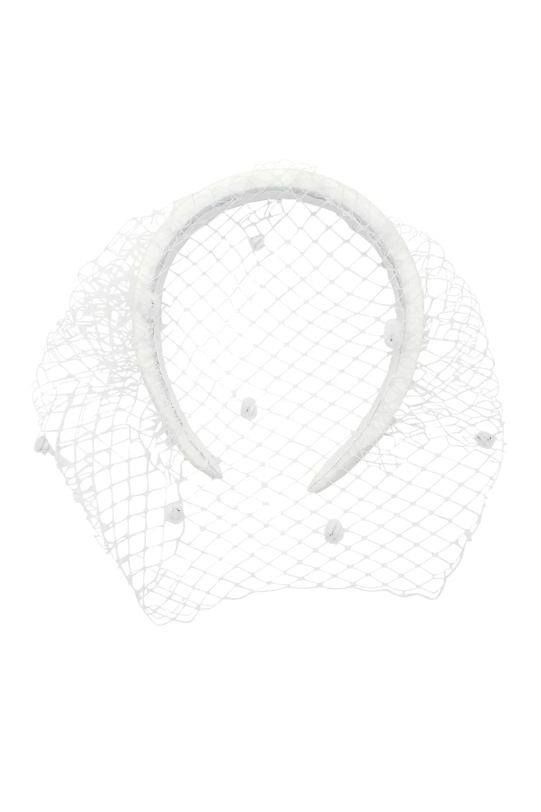 Morgan & Taylor Lila Veil Headband | White