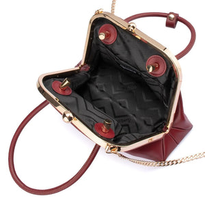Olga Berg The Leandra Top Handle Bag | Burgandy || Pre_ Order ETA 4/10/2026