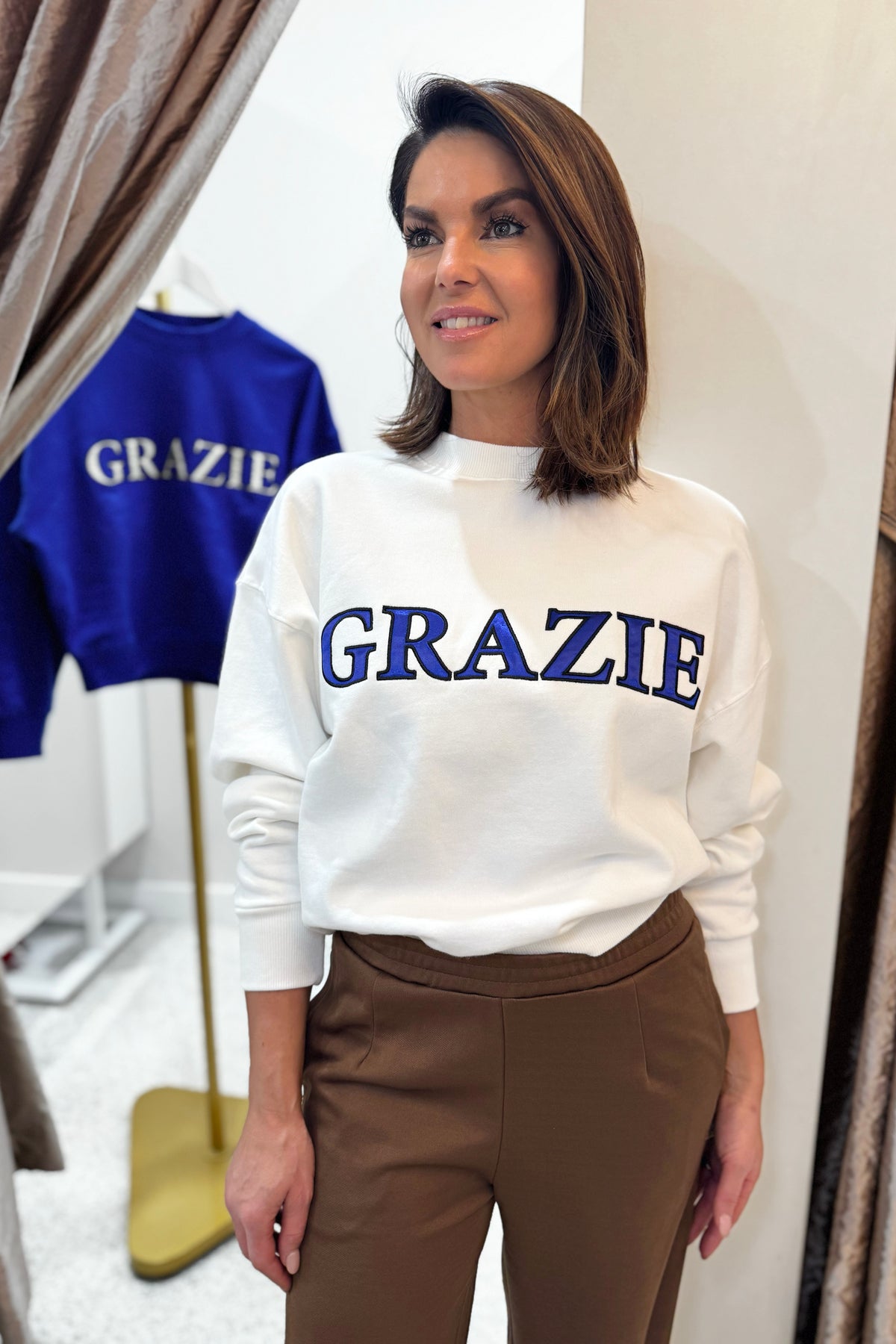 Araminta James Grazie Sweatshirt | Warm White