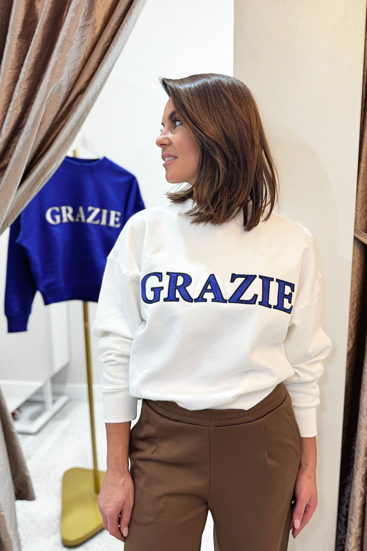 Araminta James Grazie Sweatshirt | Warm White