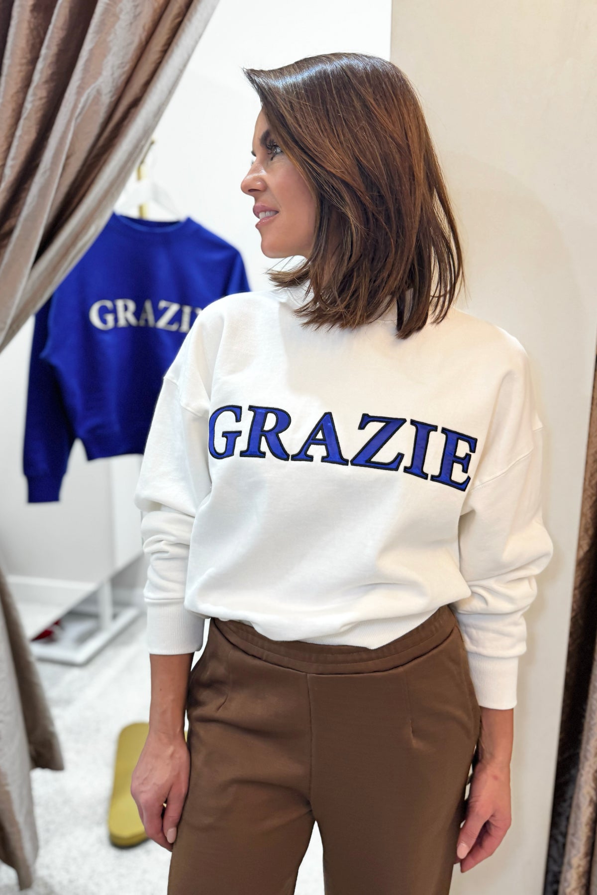 Araminta James Grazie Sweatshirt | Warm White