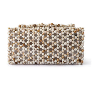 Olg Berg Amrita Bead Top Hande Bag | Natural || Pre_ Order ETA 4/10/2026