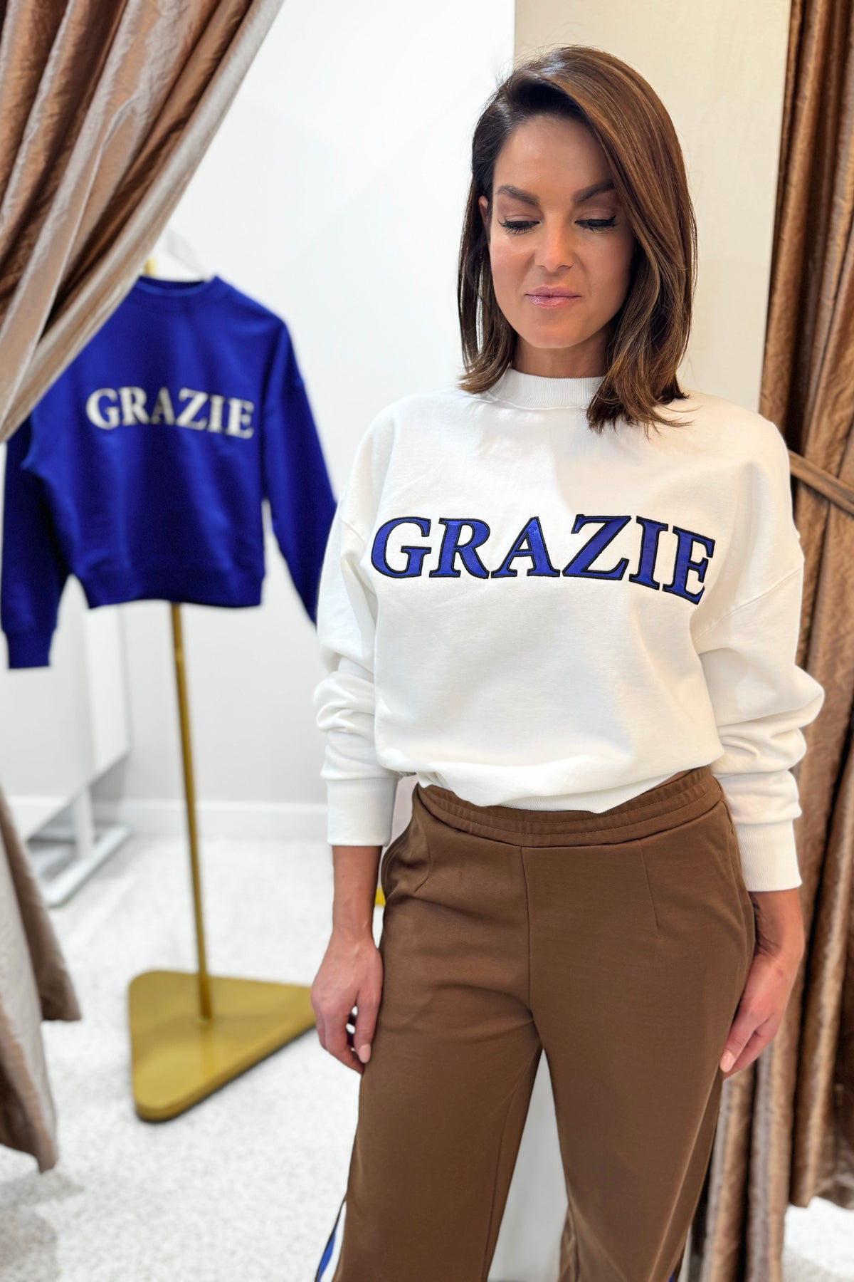 Araminta James Grazie Sweatshirt | Warm White