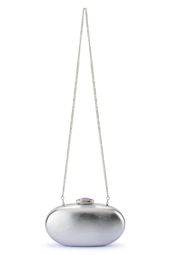 Olga Berg The Yuzu Oval Clutch | Silver || Pre_ Order ETA 4/10/2026