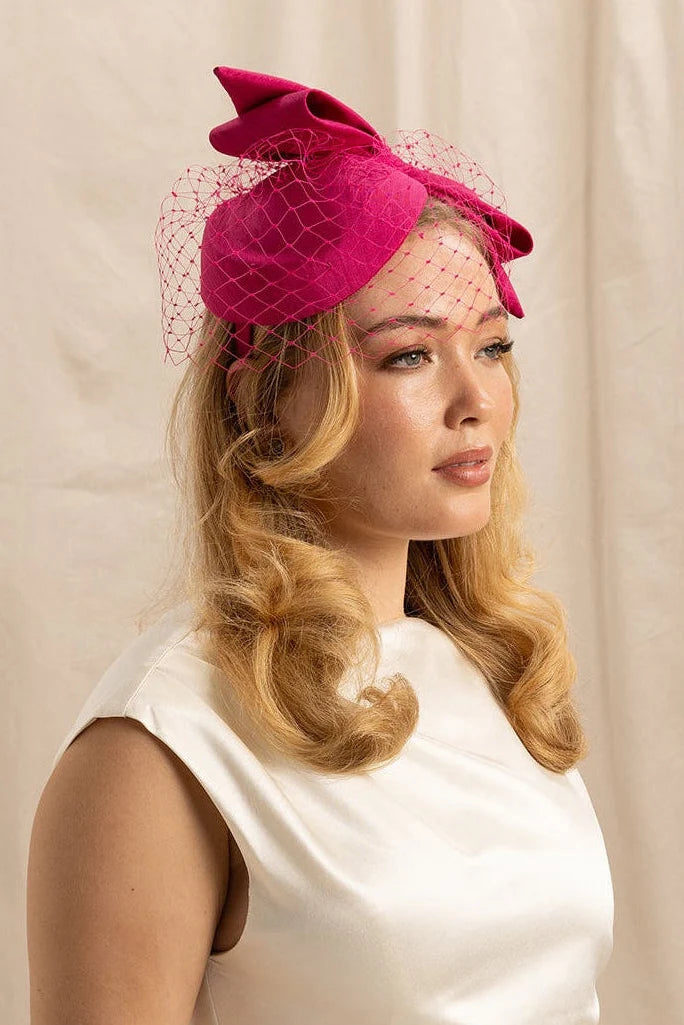 Morgan & Taylor Alina Fascinator | Hot Pink || PRE-ORDER ETA 27/10/2024