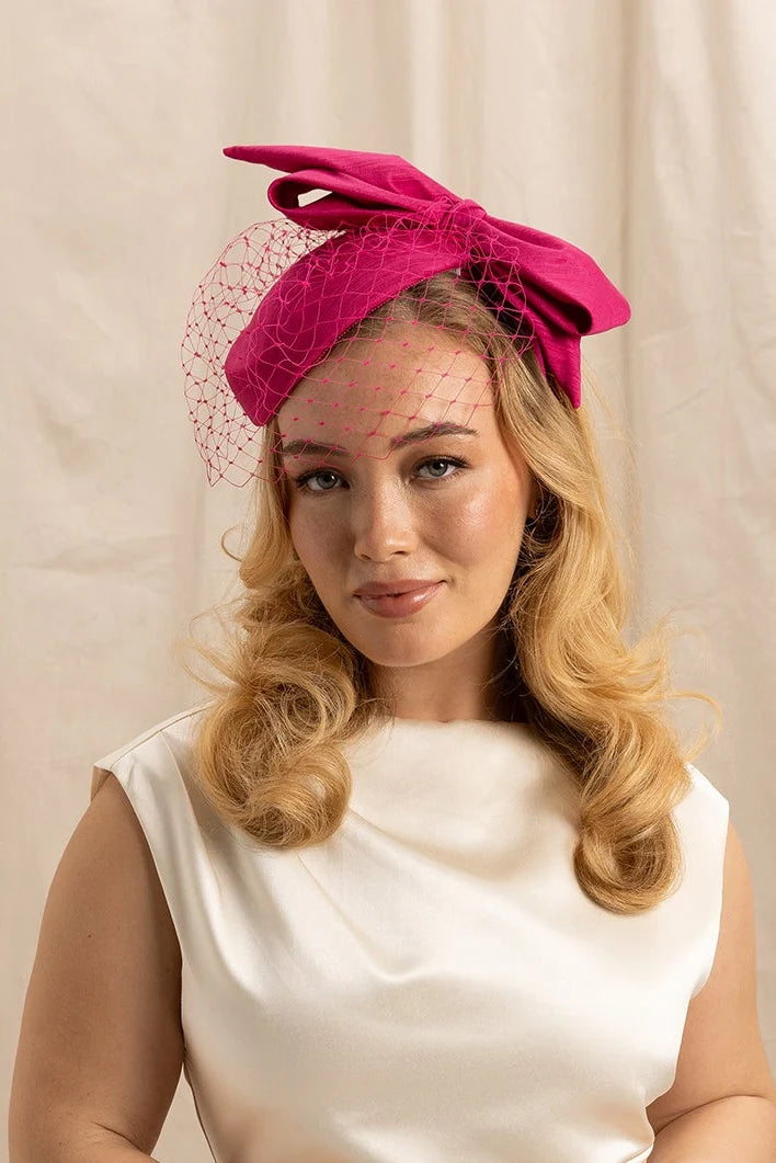 Morgan & Taylor Alina Fascinator | Hot Pink || PRE-ORDER ETA 27/10/2024