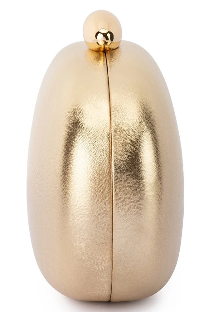 Olga Berg The Yuzu Oval Clutch | Gold || Pre_ Order ETA 4/10/2026