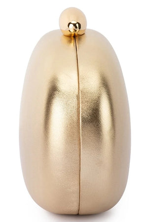 Olga Berg The Yuzu Oval Clutch | Gold || Pre_ Order ETA 4/10/2026