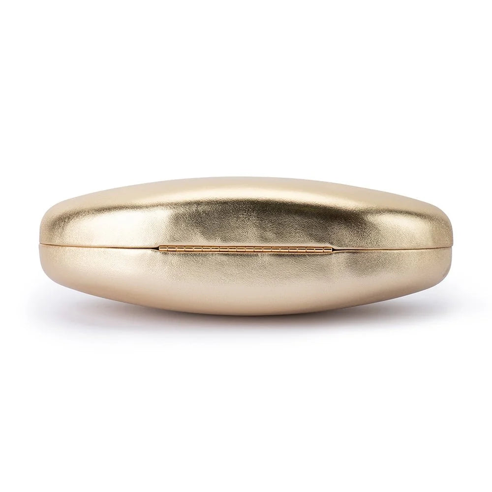 Olga Berg The Yuzu Oval Clutch | Gold || Pre_ Order ETA 4/10/2026